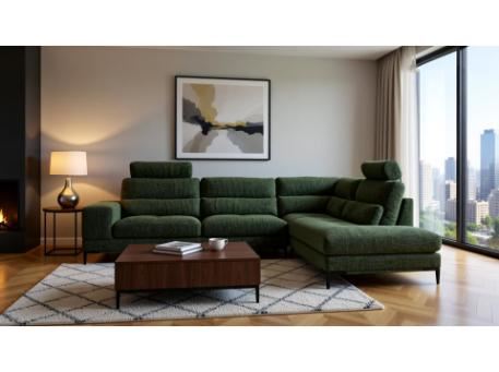 SOLACE - Modern Green Sectional Sofa