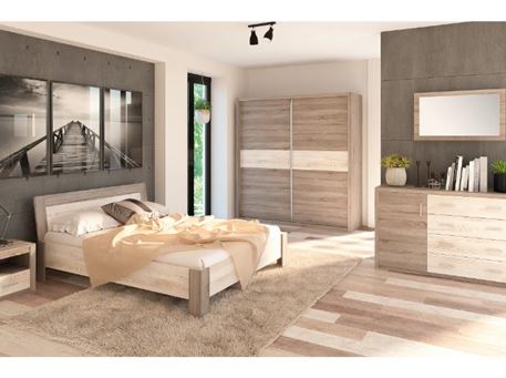 NADIA - Light Brown And Beige Bedroom Set