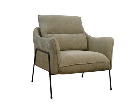 NASH - Grey Armchair With black Metal Base