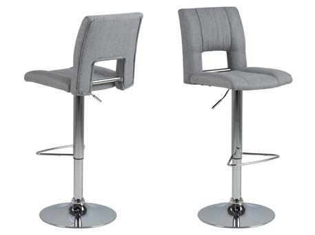 SYLVIA  - Modern Fabric Bar-Stool Grey