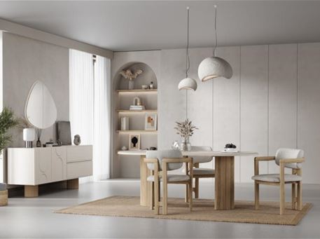 ART- Beige Dining Set 