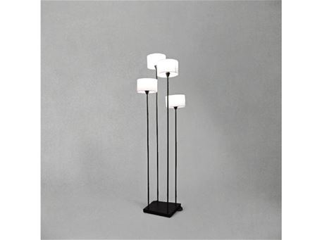 L053 -  Iron and glass floor lamp.