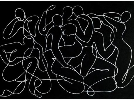 FR-G-29079-1C - Hand-made contemporary oil painting artwork.