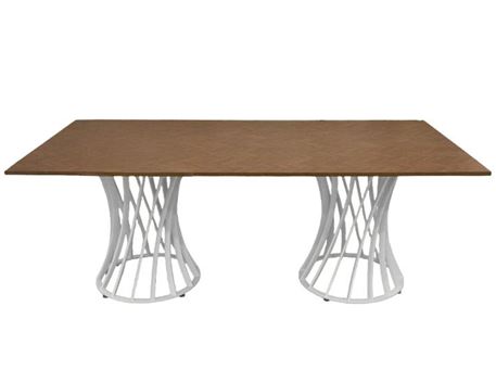 PURPOSE - Dining table, with wooden top.