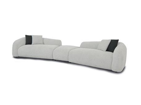 LUNA -  Modern White sofa set with matching armchair 