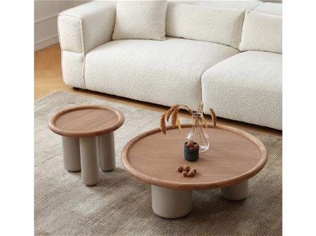 LC 186- Two tone center table and side table set.