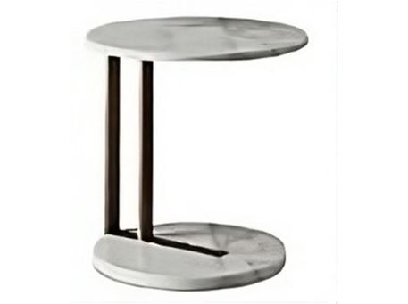 LC 199 - White marble side table.