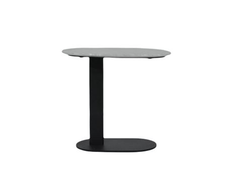 LC 134 - White marble side table.