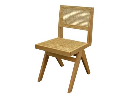 1793 - Brown and rattan dining chair 