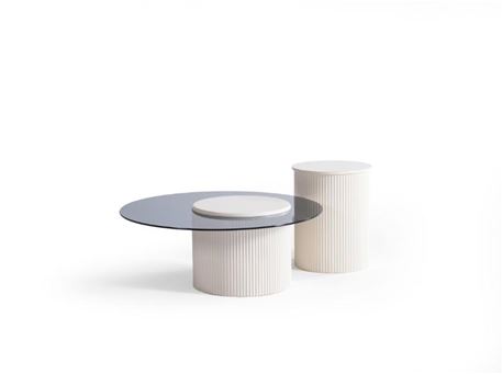 023 - Cream colored table set 