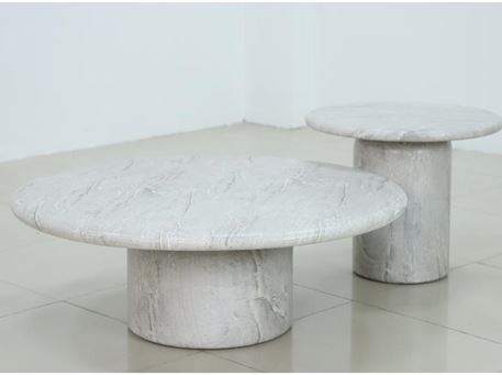 SASHA -Set of round outdoor coffee tables.