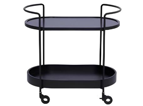 0091B - Modern black trolley.