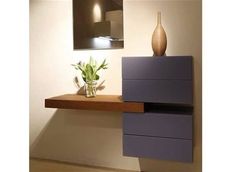 FLICK - Wall mounted mirror and shelfing unit.