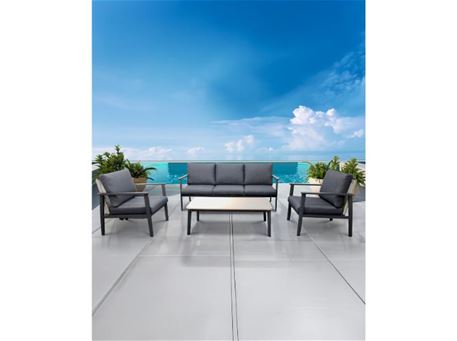 CLIP - Dark grey outdoor living set.