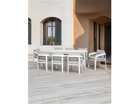 RIPPLE  - White and grey outdoor dining set.