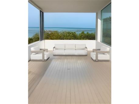PORTSIDE - Modern aluminum outdoor living set.