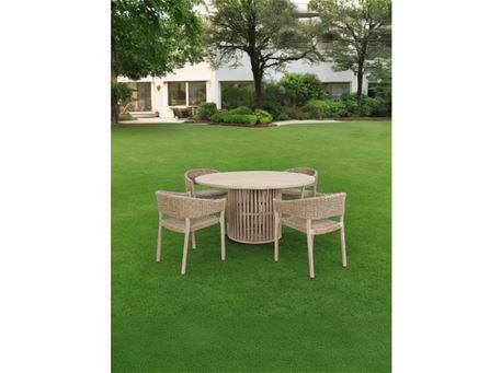 CAIRNS - Naturel wood color dining table set.