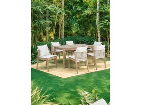 NARA - Beige outdoor dining set.
