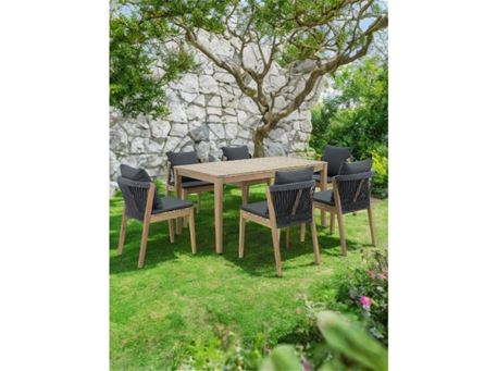 NARA - Black outdoor dining set.