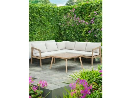 NARA - Outdoor beige colored corner set.