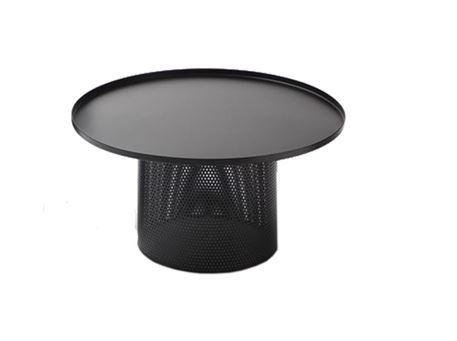 LOOOK - Black round coffee table set.