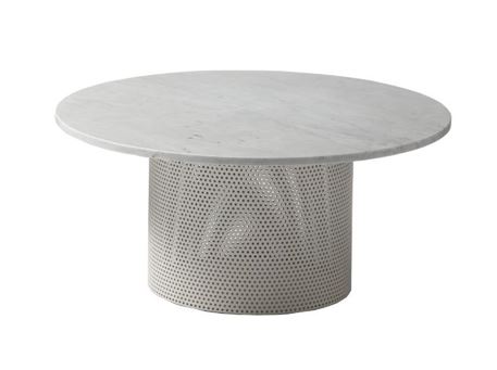 LOOOK - White round coffee table set.