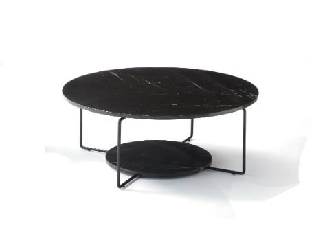 MARLOWE - Nero marquina marble coffee table set.