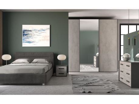 DENISE - King Size dark grey Bedroom Set