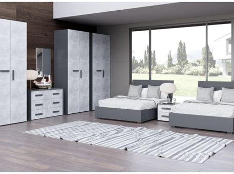 XTRAD - Dark grey  single bedroom set.