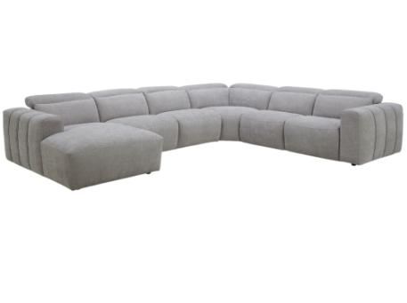  NOVA - Grey Reclining Corner Sofa     
