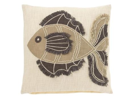 51800-Beige Fish Cushion