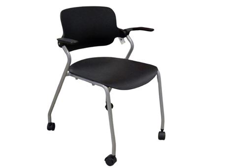 P44-A-Black Office Chair with arms