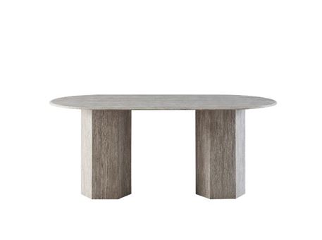 SALENA-Oval Marble Dining Table