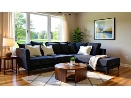 COLIN-Navy Blue Corner Left