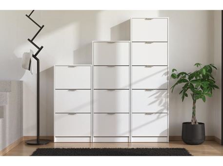 CB-BASE-White Glossy Shoe Cabinet