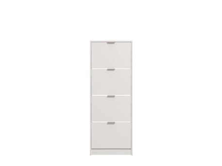 CB-BASE-White Glossy Shoe Cabinet 155cm