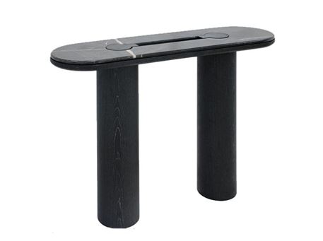 WF-1A040-Black Oak /Marble Console 