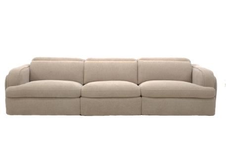 LAYER-Beige Fabric Sofa 