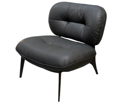 STRANGE-Dark Grey Leather Armchair