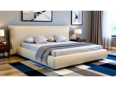 FLEXFIT-Genuine Beige Leather Bed