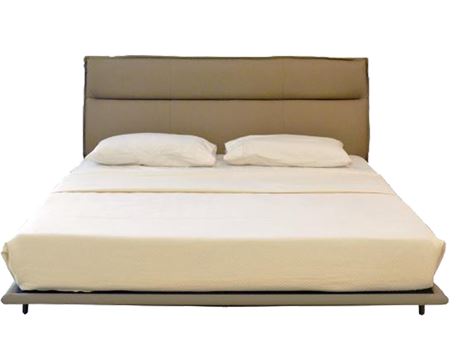 COMFY-Genuine Greige Leather Bed