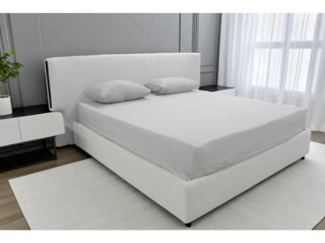 WILLOW-King Size Grey Bed With Headboard