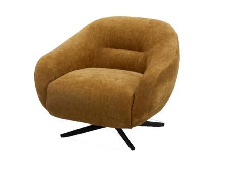 NIRVANA-Mustard Armchair With Metal Base