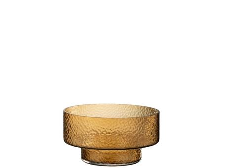 48056-Vase Low Verre Brown 