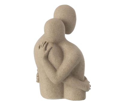 50126- Couple Hug Resin Beige 