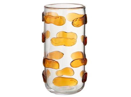 54532-Vase  Pebbles Glass  Amber