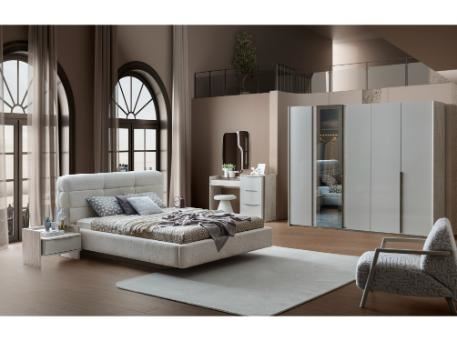 POINT-Double Bed Upholstered With Mechanism