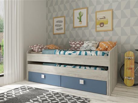 1460-BUNKBED-Bunkbed Compact Blue Color