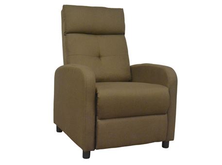 110009-Fabric Manual Brown Recliner