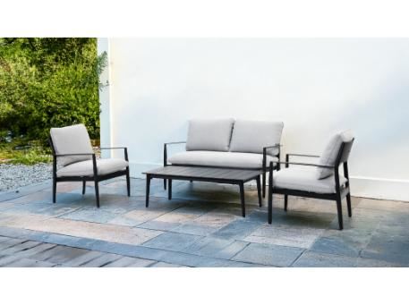 FRENCH GREY-Outdoor Aluminum Grey Set 